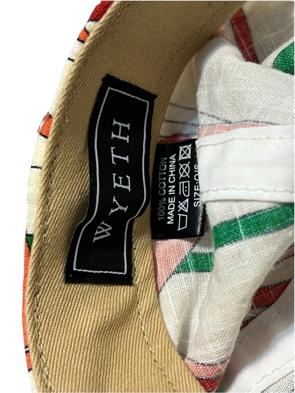 Wyeth 100% Cotton  Multicolor Baseball Hat